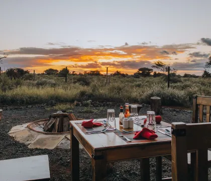 DJI_0266 — Drone shot over camp at sunrise