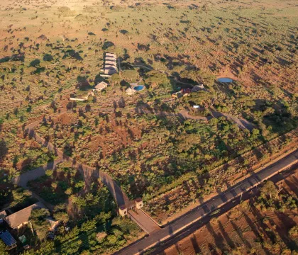 DJI_0351 — Camp nestled in trees from above