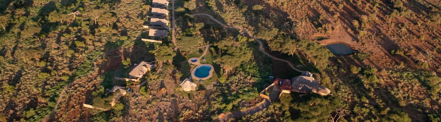 Aerial view of Oilepo Amboseli camp