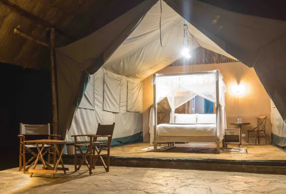 Luxury tent interior