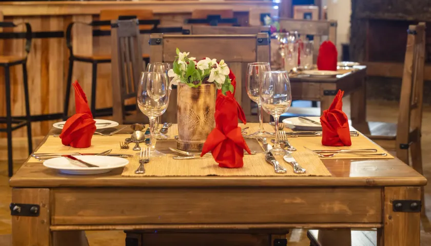 Amboseli National Park restaurant dining experience — sunset table